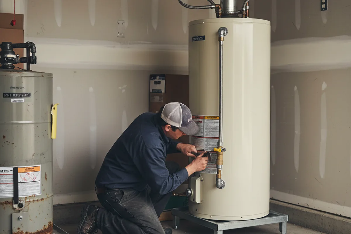 Water heater and shutoff valve replacement in Berlin